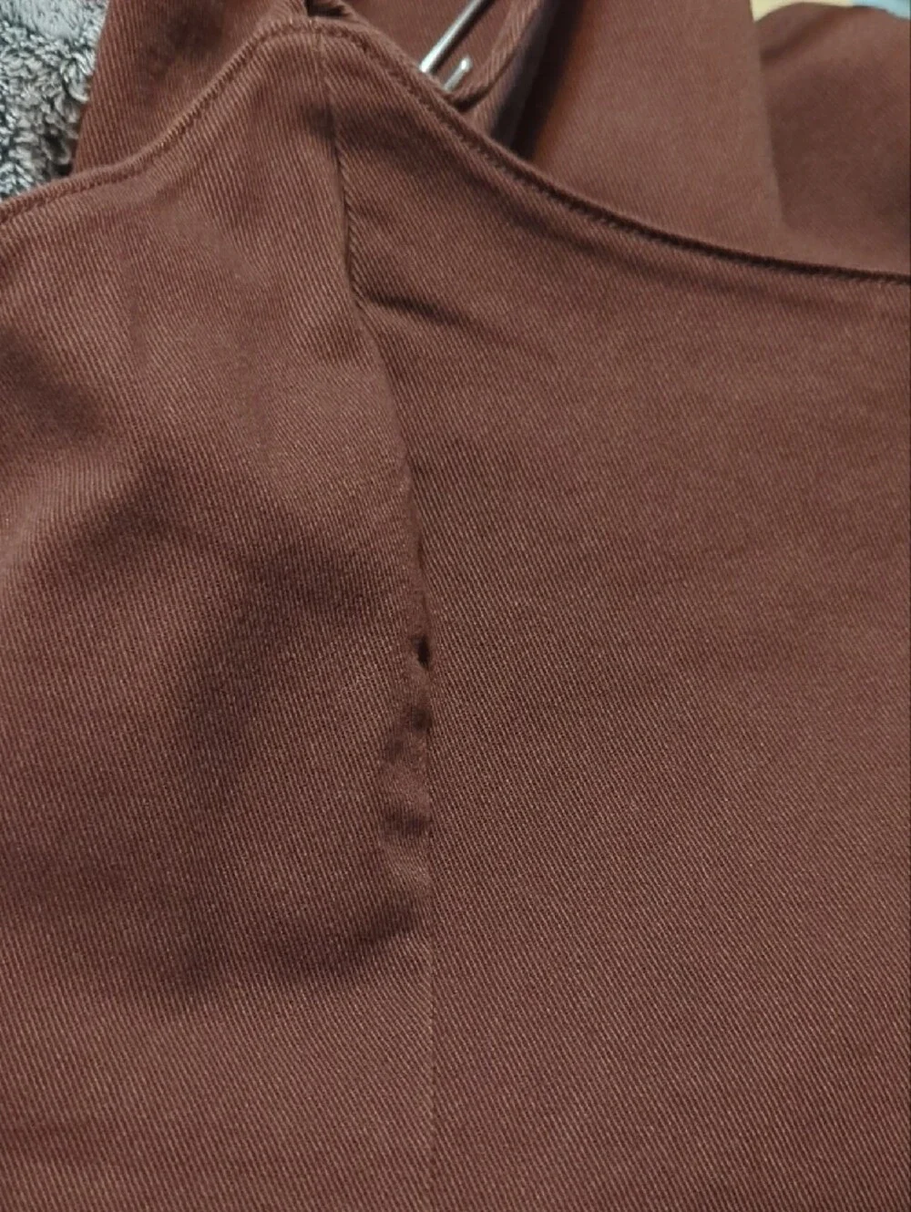 H&M Brown Mini Slip Dress with Spaghetti Straps